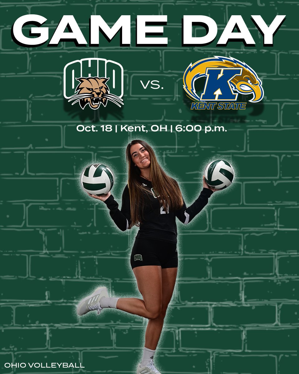 OhioBobcatsVB's tweet photo. Tuesday nights are for Bobcats Volleyball! 

🆚 Kent State
📍 Kent, OH
⏰ 6:00 p.m. ET
📺 https://t.co/IYKmSKF9Od
📊 https://t.co/GXClx5gMCh

#OUohyeah https://t.co/e7MAWbZjOd