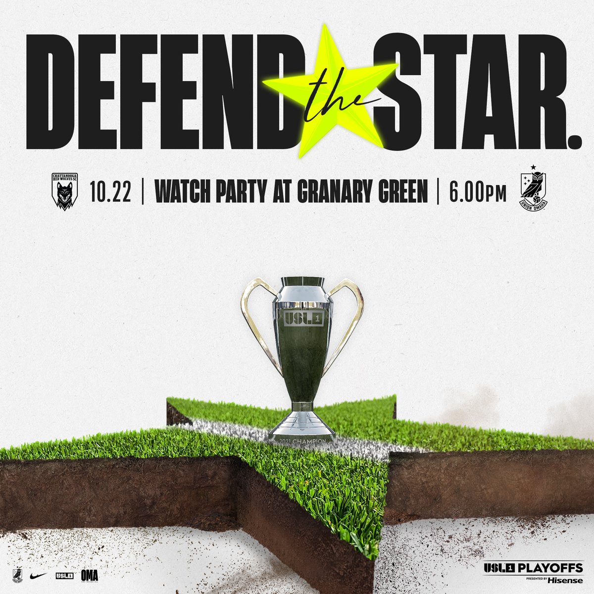Union_Omaha's tweet photo. 📺 If you're looking for a spot to catch our playoff match this Saturday, we'll be watching at Granary Green in Ralston!

Join us for food and drink specials and help cheer on the squad to the semifinals 🎉

#OneMeansAll #DefendTheStar https://t.co/VlzTfxqGL0