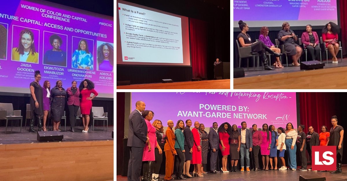 LowensteinLLP's tweet photo. LS’s @ekwiTHEEesq spoke about the state of #diversity in #VentureCapital, legal aspects of the #FundFormation process, & the impact on underrepresented fund managers during the @WOCXCapital Conference. https://t.co/xB7przQ25p