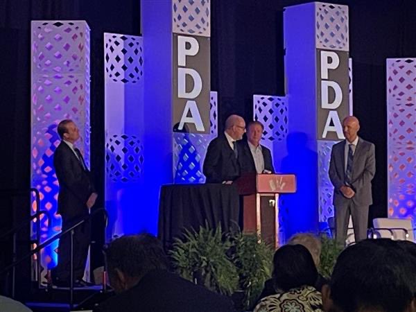StevanatoGroup's tweet photo. We are proud to announce that Stevanato Group and Bexson Biomedical have just been awarded with the 2022 PDA Drug Delivery Innovation Award for the Partnership in their non-opioid on-body delivery system here at the PDA Universe of Pre-filled Syringes Conference!
#pdaups #Pharma https://t.co/wbrPuuplJB