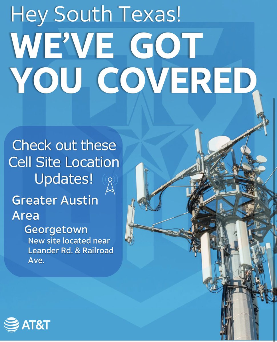 STXspeaks's tweet photo. Hey Twitter! New cell site builds are up and active in Roma, Georgetown, and Humble! #alwaysimproving #alwaysbebetter #WeGotSTXCovered @LuisSilva_STX @gowestregion @stxsigteam @STXSpeedsetters https://t.co/P7yLw3TOWH