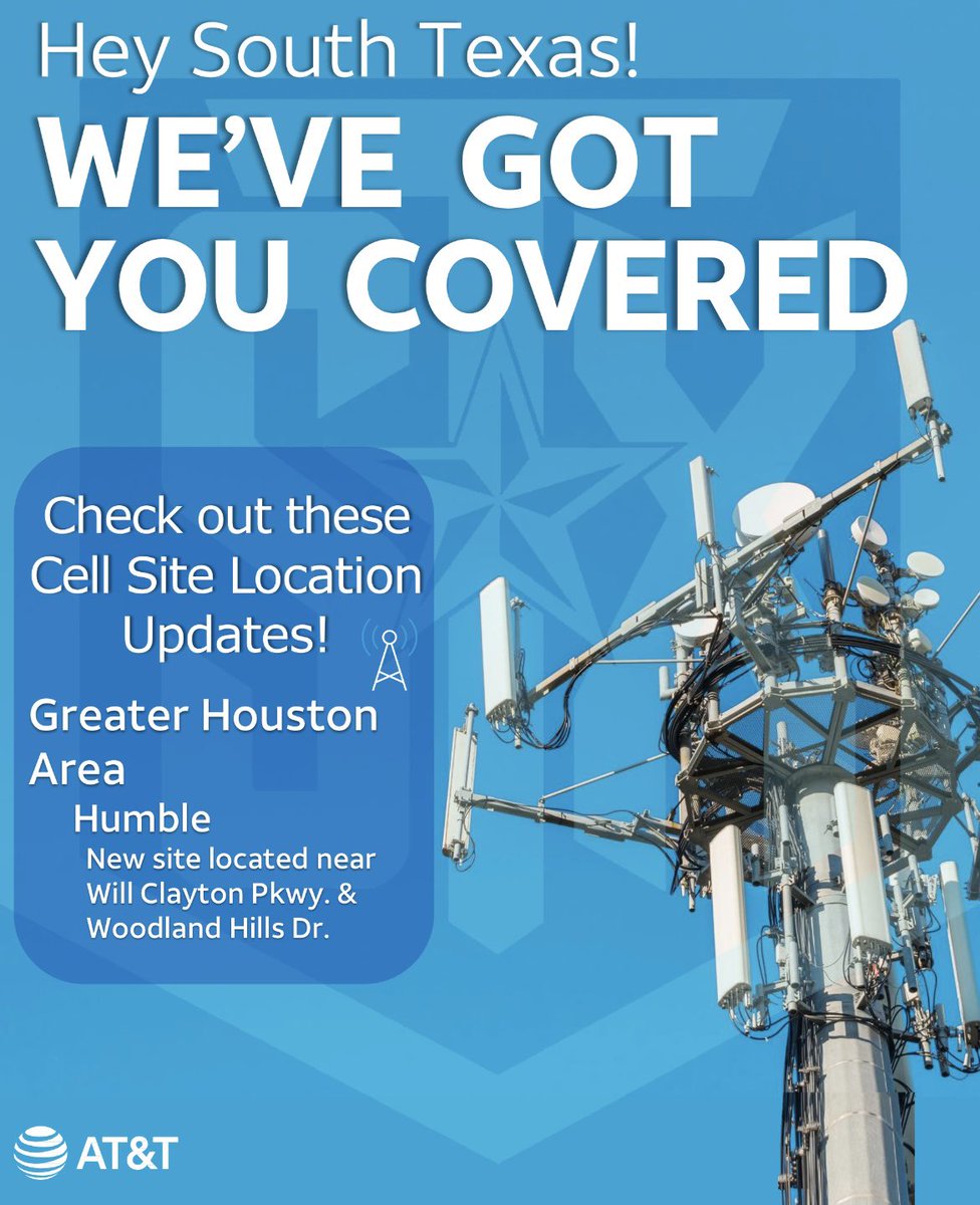 STXspeaks's tweet photo. Hey Twitter! New cell site builds are up and active in Roma, Georgetown, and Humble! #alwaysimproving #alwaysbebetter #WeGotSTXCovered @LuisSilva_STX @gowestregion @stxsigteam @STXSpeedsetters https://t.co/P7yLw3TOWH