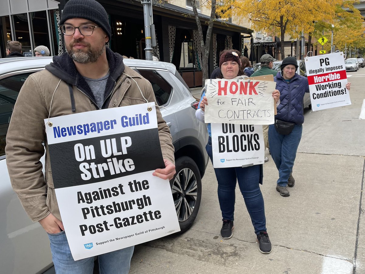 JOHN McKEE on Twitter "Pittsburgh Post Gazette workers on strike."
