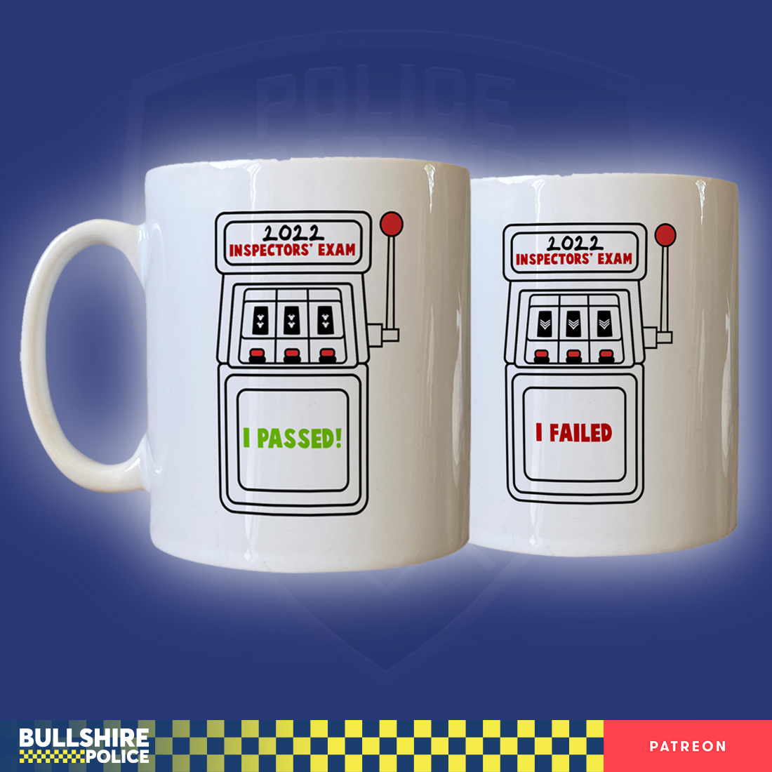 Did you, or did someone you know, take the 2022 Sergeant to Inspector memory test? Sorry - so-called 'Exam'? We have just the personalised drinking vessel to choose to procure: bullshire.ecwid.com/#!/2022-Inspec…