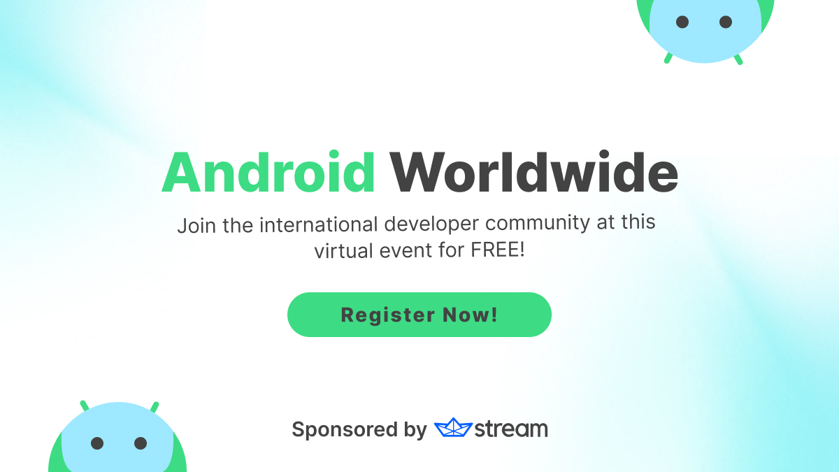 We're excited to continue sponsoring and supporting <a href="/androidww_/">Android Worldwide</a>!
 
Join their next meetup on October 25th to catch the latest and greatest in the world of Android from the worldwide #AndroidDev community 😎

android-worldwide.com