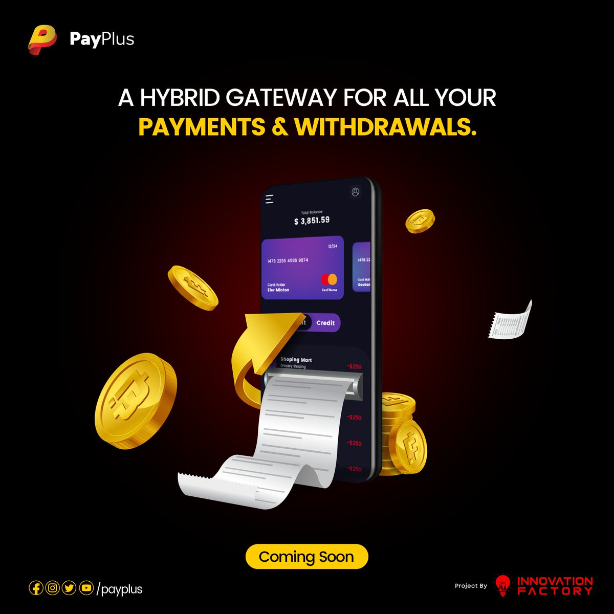 PayPlusOfficial's tweet photo. Worried about #payments &amp; Withdrawals❓
Here is your all-in-one Gateway 🚪
PayPlus is the doorway to all of your Future Payments 💸
Pay and #withdraw Wherever You Want, Whenever You Want 💰
#Payplus - A multi-sig wallet
#COMING_SOON #cryptocurrency #cryptowallet #Multisig #Hybrid https://t.co/NkgQI6QDUI