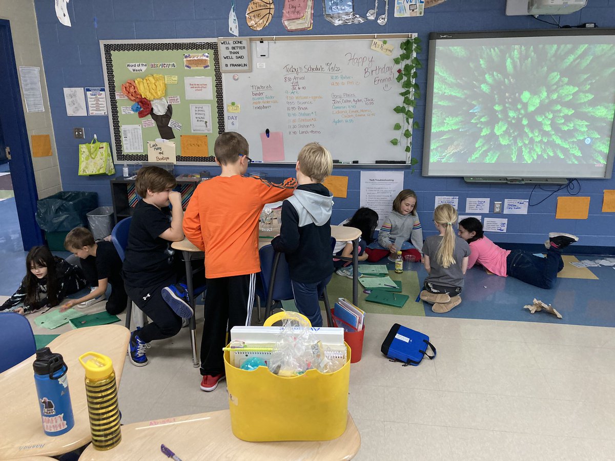 Fearless4th's tweet image. Our experiments are in full swing in Ms. Reighard’s room! Ask your Macaw about the exciting observations they have made so far! Experiments will be coming to Mrs. Sweigart’s room next week! #4thscience @BearCreekEtown