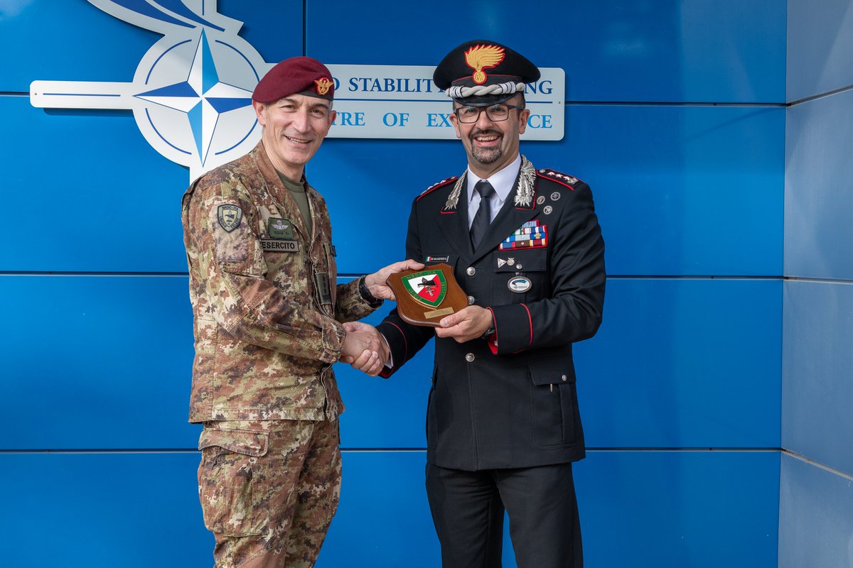 NSPCOE's tweet photo. What an inspiring meeting with Lt. Gen. Lorenzo D’Addario, @NRDCITA Commander. Indeed, your fascinating insights may open new avenues to further #SPPotential and crucially contribute to #Peace & #Stability thx to our #PoliceSkills, thr our #BlueLenses
#WeAreNATO #StrongerTogether https://t.co/WGJnPt1HOt