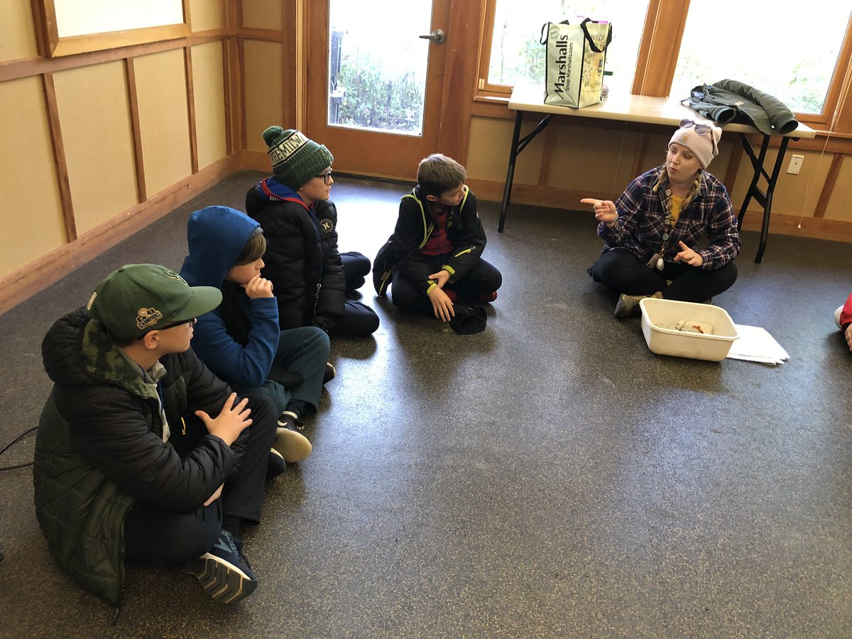 Cold temps aren’t keeping Mrs. Antholine &amp; Mrs. Schneider’s 6th graders from having fun on their field trip to the Schlitz Audubon Nature Center. #TimberwolfWay