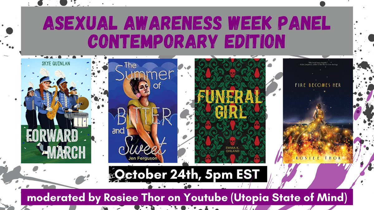 MONDAY 10/24 I'll be moderating this very fun panel for asexual awareness week with @Skye_Quinlan, @jennyleeSD, @ohkemma hosted on @UtopiaMind's youtube channel! youtu.be/I3CjIfZGQYM