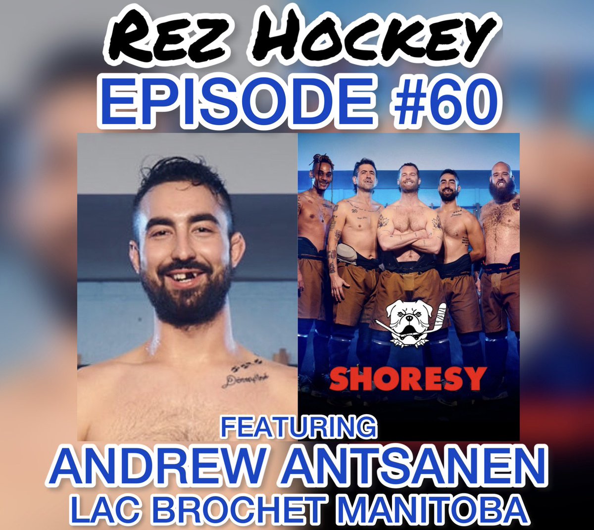 rez_hockey's tweet photo. For episode 60 we are joined by special guest Andrew Antsanen of Lac Brochet Manitoba #rezhockeypodcast #rezhockey #hockey #podcast #indiginous #métis #inuit #cree #letsgo #lfg #shorsey https://t.co/noPHVmyx8Z