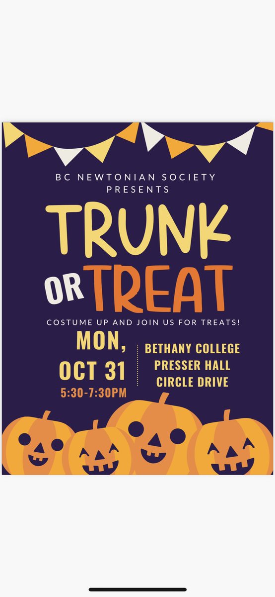 Come join us on October 31st for Trunk or Treat!!