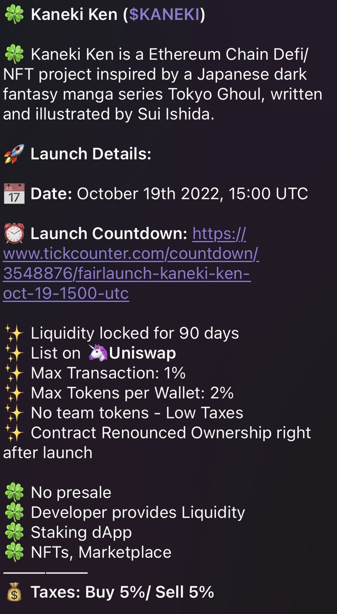 Jonnklein's tweet photo. KANEKI IS LAUNCHIN TOMORROW!
Be ready, 100x with no doubts๐๐
Tg: https://t.co/7ntNaJYA6V
๐ฉธ๐ฉธ๐ฉธ๐ฉธ๐ฉธ๐ฉธ๐ฉธ๐ฉธ๐ฉธ๐ฉธ๐ฉธ๐ฉธ
@TheShibLord1 @papa_woody21 @crypto_bitlord7 @ANIMEL0VER94 #Tsuka #apom #Suzume #whiba #doge #shib #okinami #erc #Caw #Mikoto https://t.co/P9Qs9PzxPZ