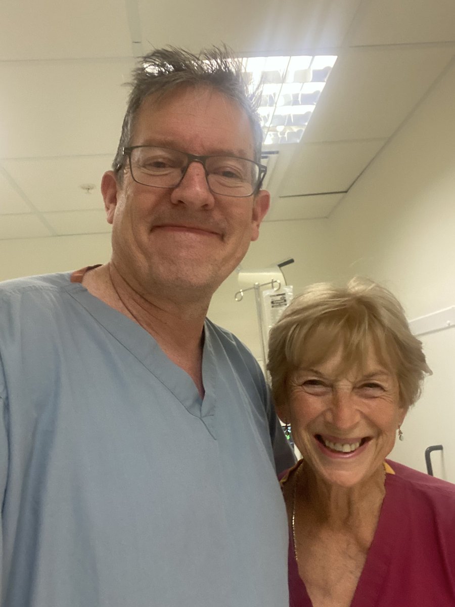 GWebster_endo's tweet photo. Meet Carol (she’s agreed!), one of our fabulous endoscopy nurses @uclh. Joined NHS in 1970s. Going to be home late, recovering a patient with additional needs post complex endoscopy. Fantastic care! 👍👍 Oh, did I mention it’s also her 52nd wedding anniversary TODAY?!! 🎉🎉🙏 https://t.co/kXvSK5zPa6