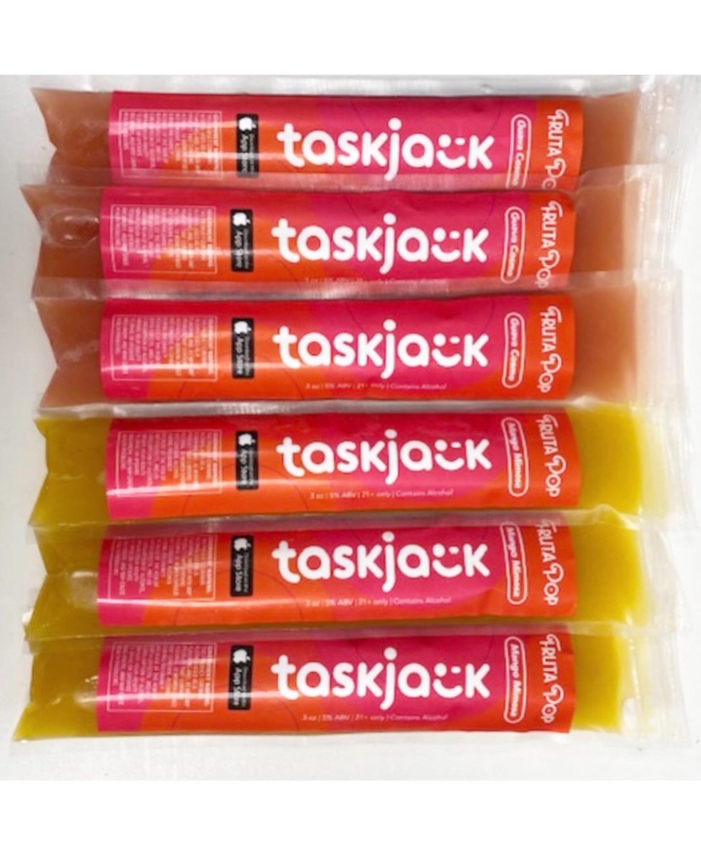 Sparkling Mango Mimosa POPs, yes please! 🙋‍♀️🍾🥭 📸 @taskjackapp #mimosa #champagne