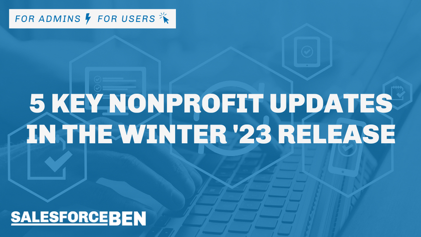 jmmougeolle's tweet photo. 5 Key Nonprofit Updates in the #Salesforce #Winter23 Release

https://t.co/oNeJGw2QLU https://t.co/A2T6TAWz0a