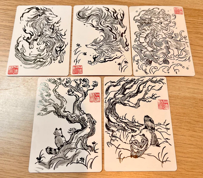 a few artist proofs from my neon kamigawa cards will be up today!
artist proofs are available to patrons first ^^ 