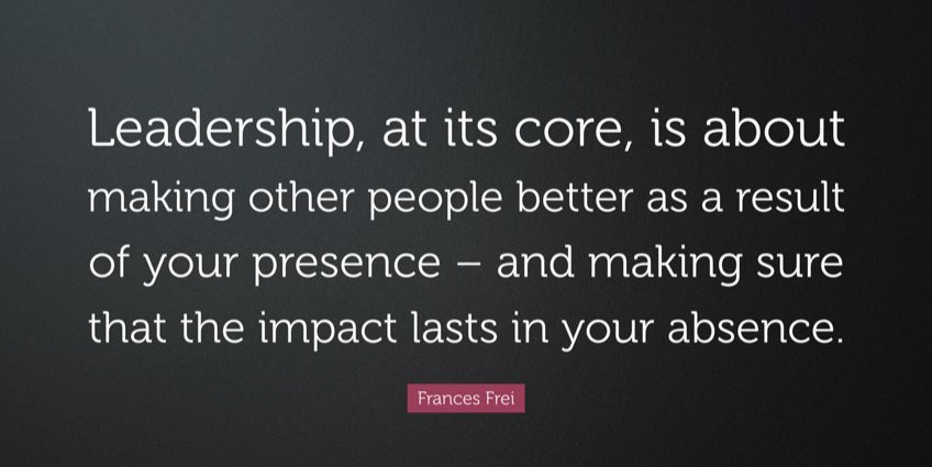 I always tell new leaders that no one is going to remember the performance award that you won in 10/22 10yrs from now, but what will be remembered is the long lasting impact that you left on the people. Performance is important but people are the most important, always.