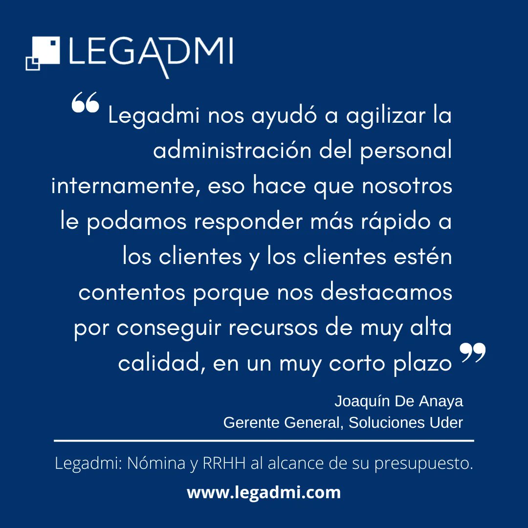 Conozca más sobre las experiencias de nuestros clientes en: buff.ly/33Zuby3 
#legadmi #clientes #experiencia #planilla #rrhh