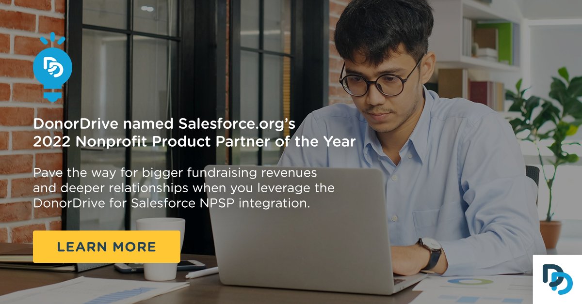 DonorDrive's tweet image. Get a full picture of who your supporters are and build better relationships with the power of DonorDrive + Salesforce. Sync donations, constituents, campaigns, and more with the DonorDrive for Salesforce integration. bit.ly/3yKyqhx