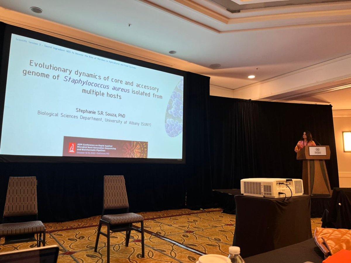 What a great day on #ASMNGS. My first in person talk in an international conference. Presenting about the core and accessory dynamics of S. aureus genomes. One of the projects I'm running on <a href="/CheAndamMicro/">Cheryl P Andam</a> Lab. Thanks for the committee to organize this amazing conference.