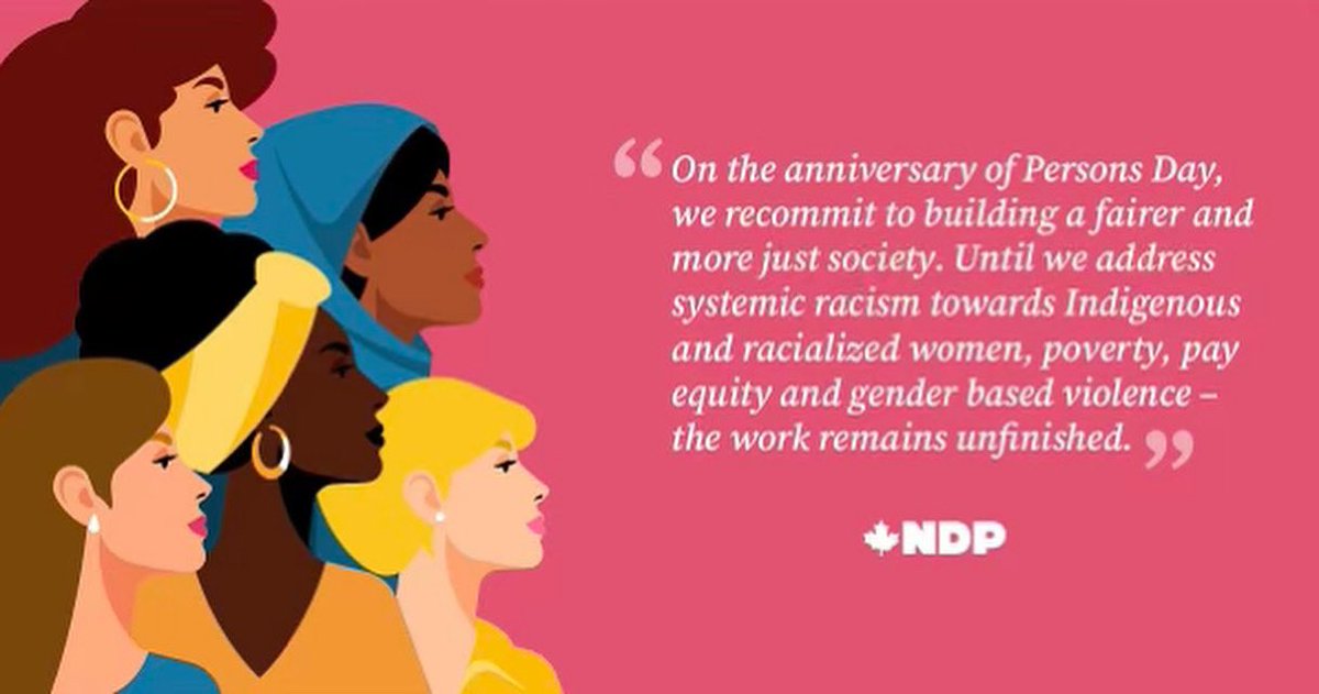 Today we celebrate #PersonsDay! Women were first included in the legal definition of 'persons' in 1929. I’m committed to fighting for the rights of every woman so that we receive equitable treatment from our peers and live free from gender-based discrimination here in Canada.