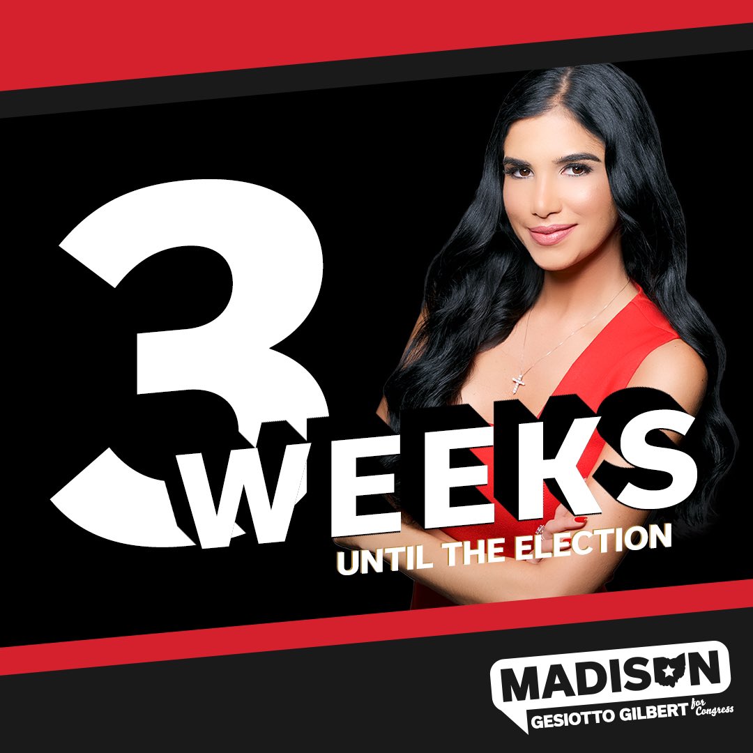 madisongesiotto's tweet image. 3 weeks until Election Day! #VoteRepublican #TeamMadison #SaveOhio