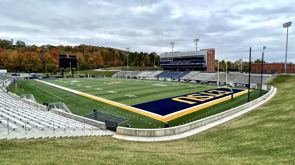cfbcampustour's tweet photo. Return🏟Visit

William B. Greene Stadium

📍Johnson City, TN

Current home of @ETSUFootball which opened in 2017. One of the nicest stadiums in the SoCon &amp; in FCS overall. Also site of the epic playoff game last year vs Kennesaw St. ETSU won 32-31 &amp; I got see it in person (Pic 4) https://t.co/mgmwzNVFQZ