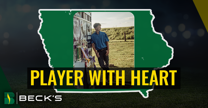 brownfield's tweet photo. @BecksHybrids congratulates this week's Player With Heart, Kasey Krauskopf for his commitment and passion on the field and beyond! To learn more listen to Kasey's full interview.