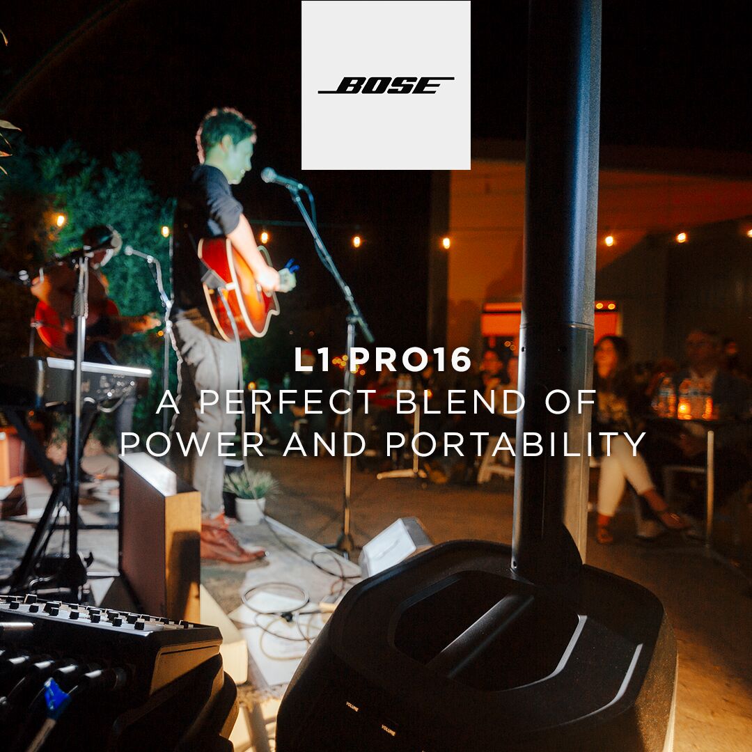 AmericanMusical's tweet photo. The @Bose L1 Pro16 portable line array is a streamlined system with high output and extended low frequency. With it's J-shaped line array your audience will always have the best seat in the house. Let Bose give you the power to sound your best and simply perform.
#Bose #L1Pro32 https://t.co/EI2ayf0VtZ