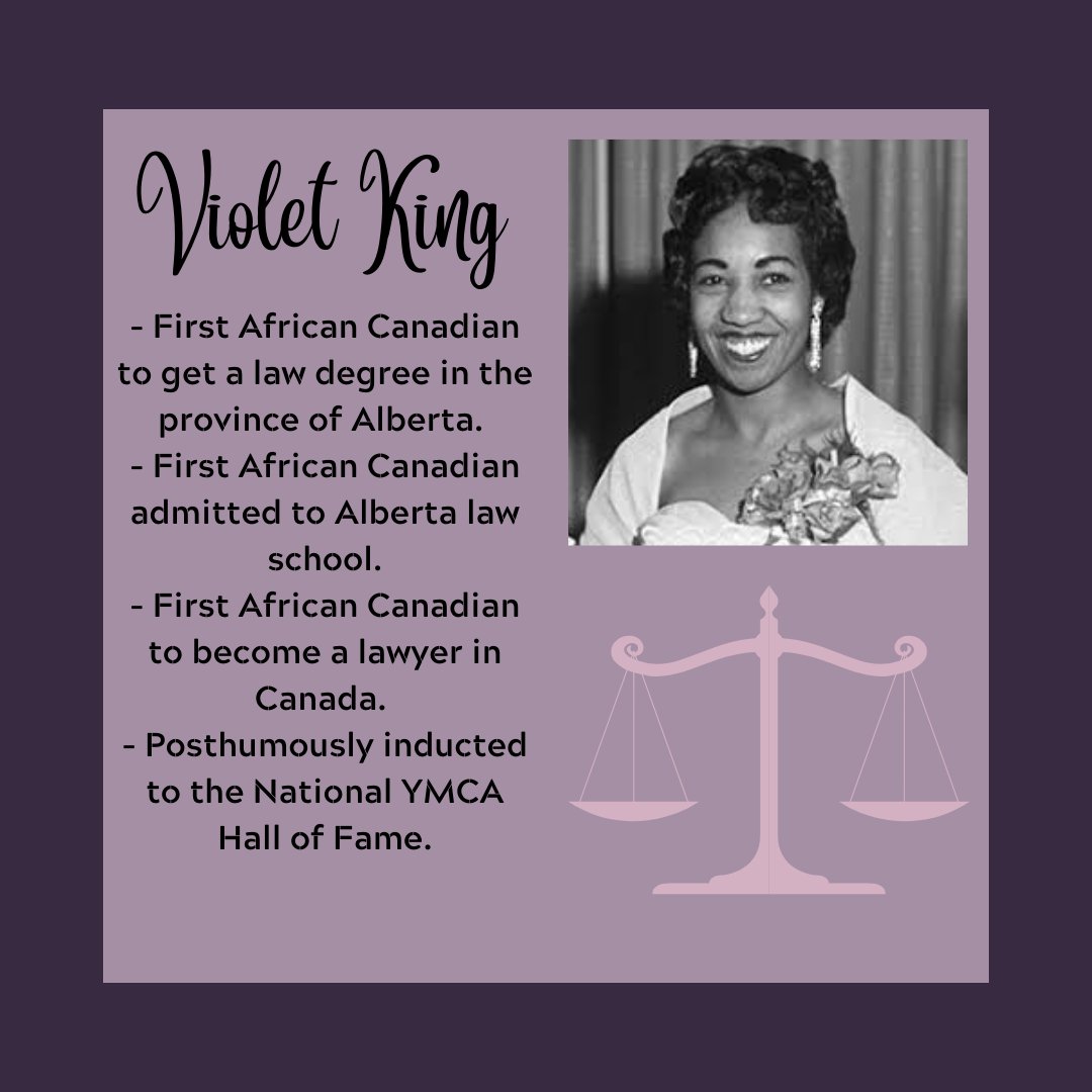 Today we are celebrating trailblazer Violet King, the first African Canadian woman to obtain a law degree in Canada! Her hard work and courage continues to inspire us today!