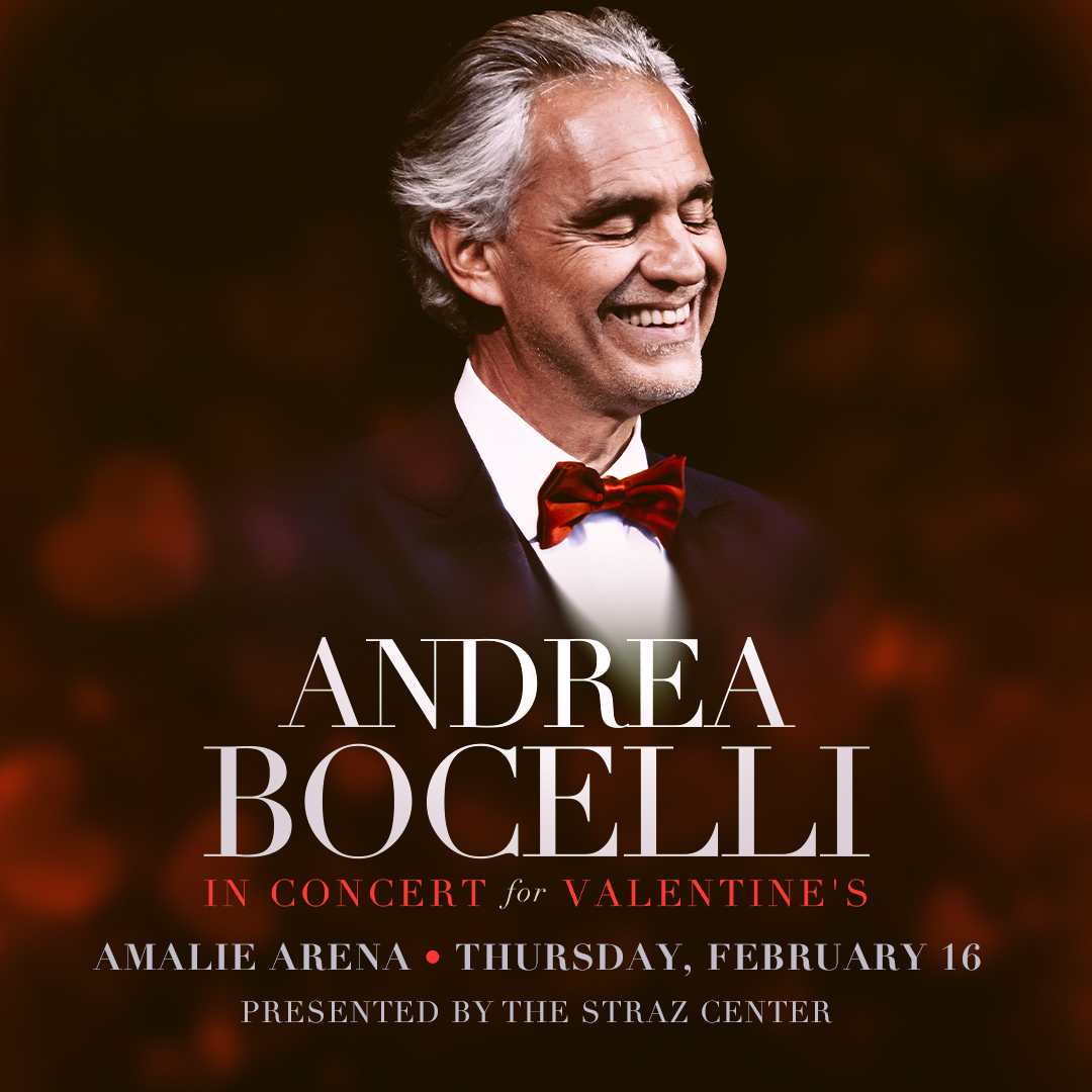 SHOW ANNOUNCE: Bring your valentine to see @AndreaBocelli on February 16 ❣️ Tickets will go on sale Monday, Oct. 31 at 10am. Signup at amaliearena.com/newsletter (classical) to receive a code the evening prior to the presale on Oct. 26.