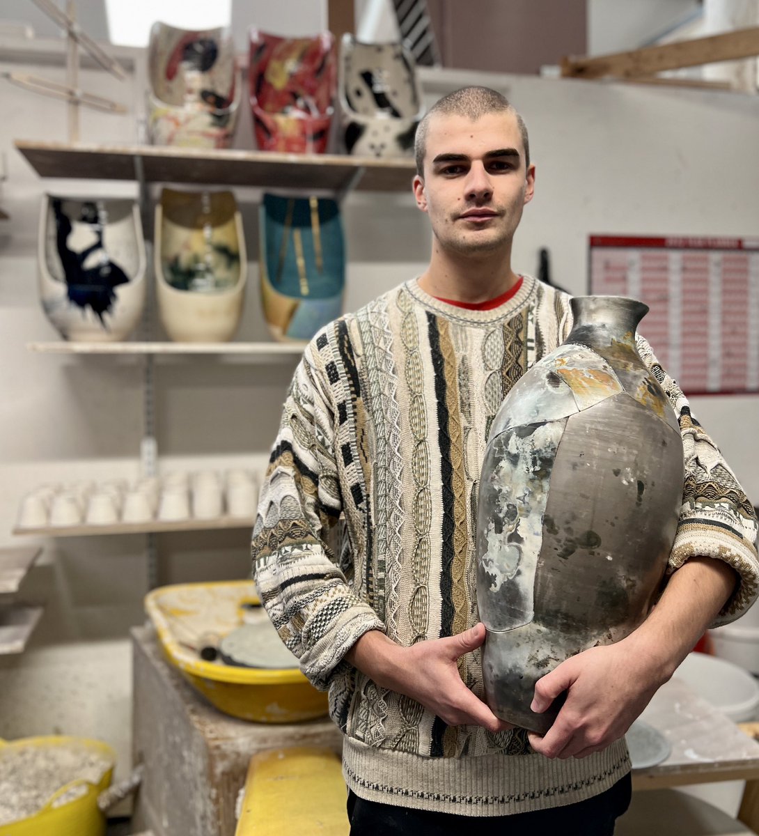 gallerycheshire's tweet photo. We have had a great studio visit with Kit Andrews aka The Cornish Potter. We look forward to showing you his latest work.
#KitAndrews #TheCornishPotter #Ceramics #pottery https://t.co/P2YYOpeTQt