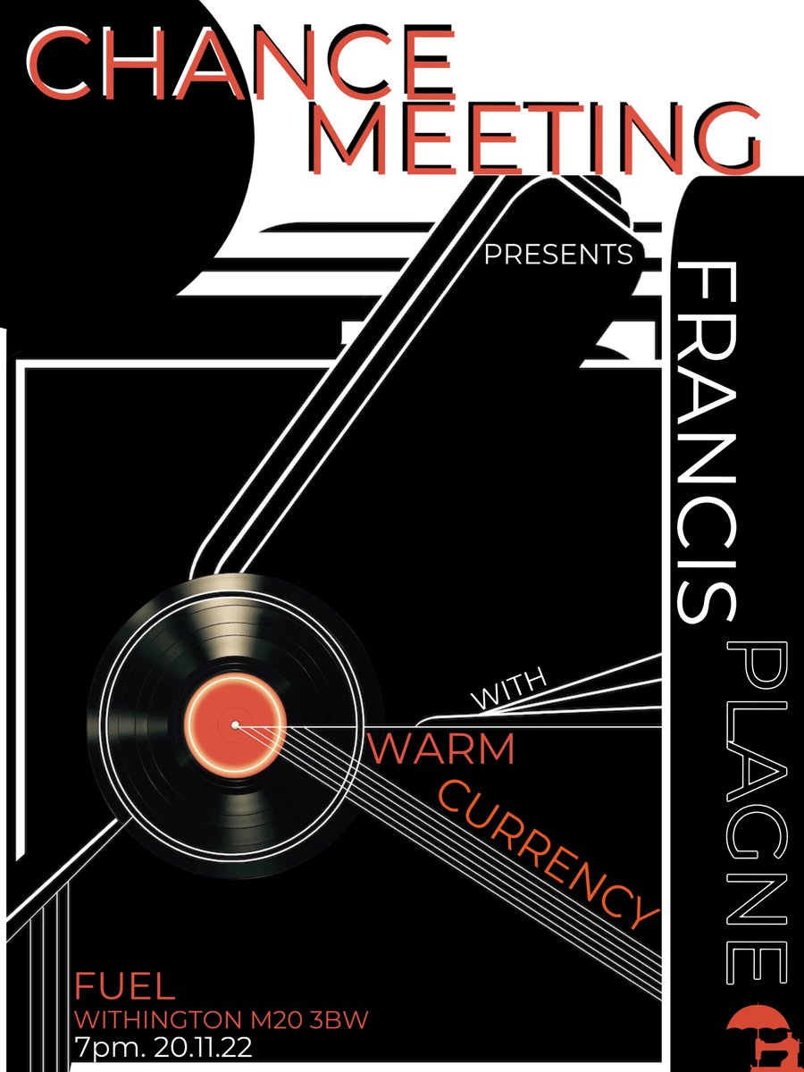 chncemeeting's tweet photo. We will be bringing Francis Plagne and Warm Currency to @fuelcafebar on Sunday 20th November

Advance tickets here: https://t.co/xBV193Ozmp https://t.co/pJflhnrTSA