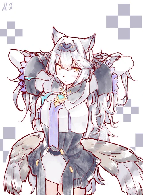 お題ありがとござます。挑発っぽい表情で描いたけど「可愛い」の文言今気づきました。エマちゃん自体が可愛いからいいよなァ!?#えまえっと#odaibako_nyan_  