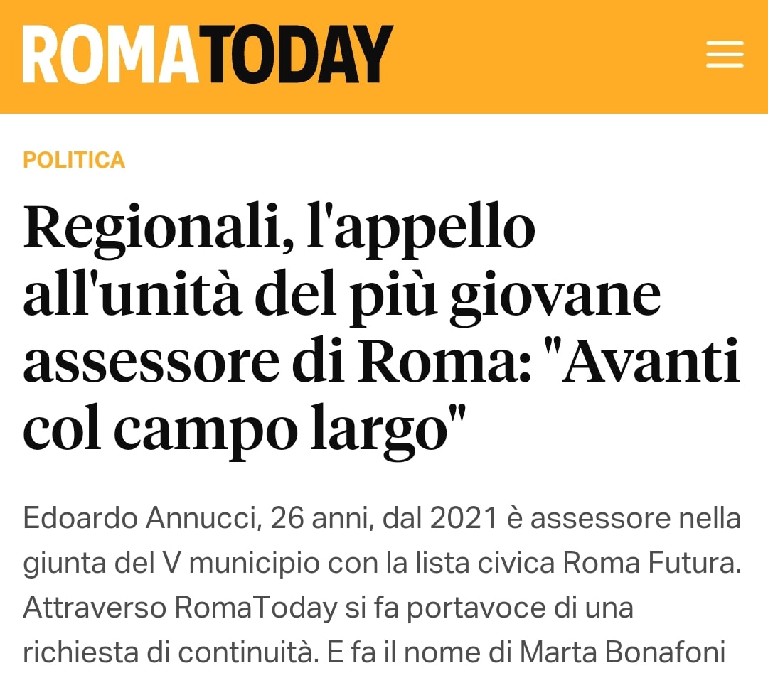 Per vincere le prossime regionali è necessario cogliere il fermento dei territori. Non basteranno dinamiche interne alle forze politiche.

Serve coalizione larga e nome in grado di unire; <a href="/martabonafoni/">Marta Bonafoni</a> con il lavoro di questi anni è la persona giusta.
bit.ly/3Ta634D