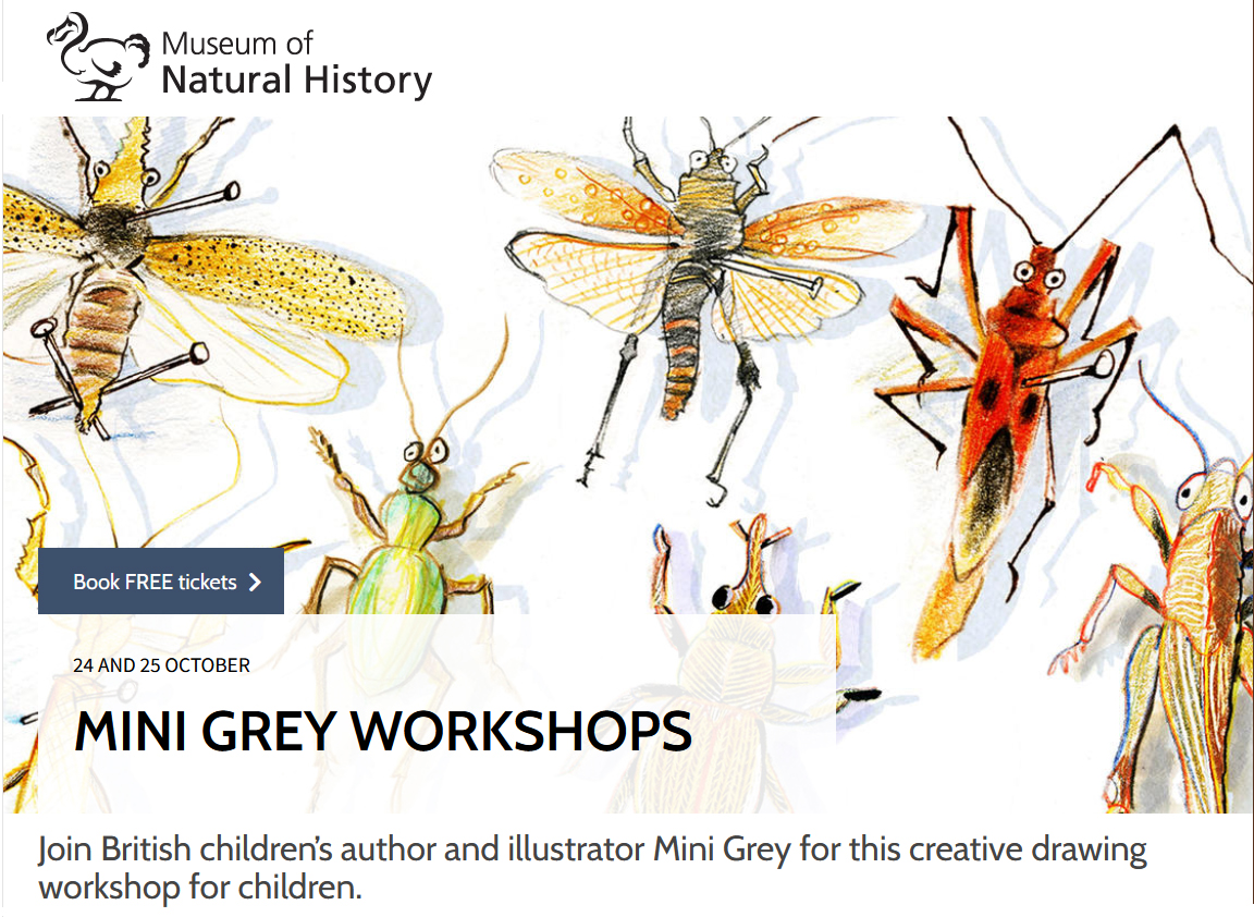 Half Term workshops - come insect drawing with me at the @morethanadodo next week! Free sessions Monday and Tuesday afternoons for children 7 & up...oumnh.ox.ac.uk/event/mini-gre…