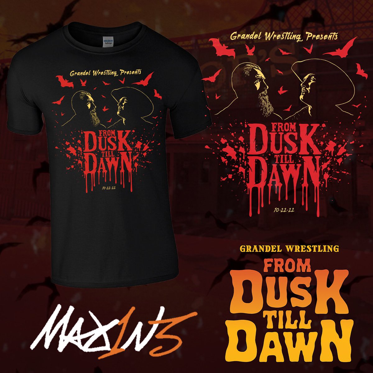 grandelwrestle's tweet photo. Check out the limited edition merchandise we will have for sale at the show! These phenomenal prints and shirt designs were created by STL’s own @Maxine_Thirteen 

50 limited artist-signed prints will be available for purchase, and the t-shirts run sizes SM-4XL. https://t.co/nWT3g5uIdk