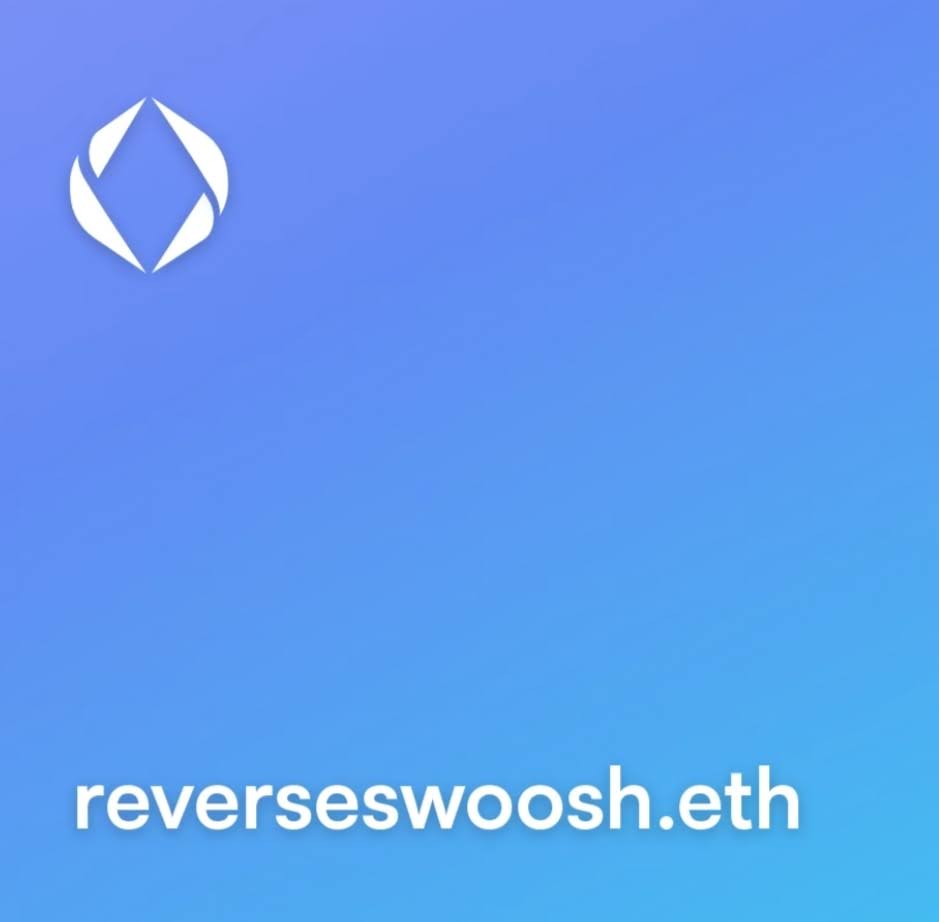 0xtejs's tweet image. reverseswoosh.eth is for sale. #ENS  #ensdomain  #swoosh #reverseswoosh #travisscott #nike