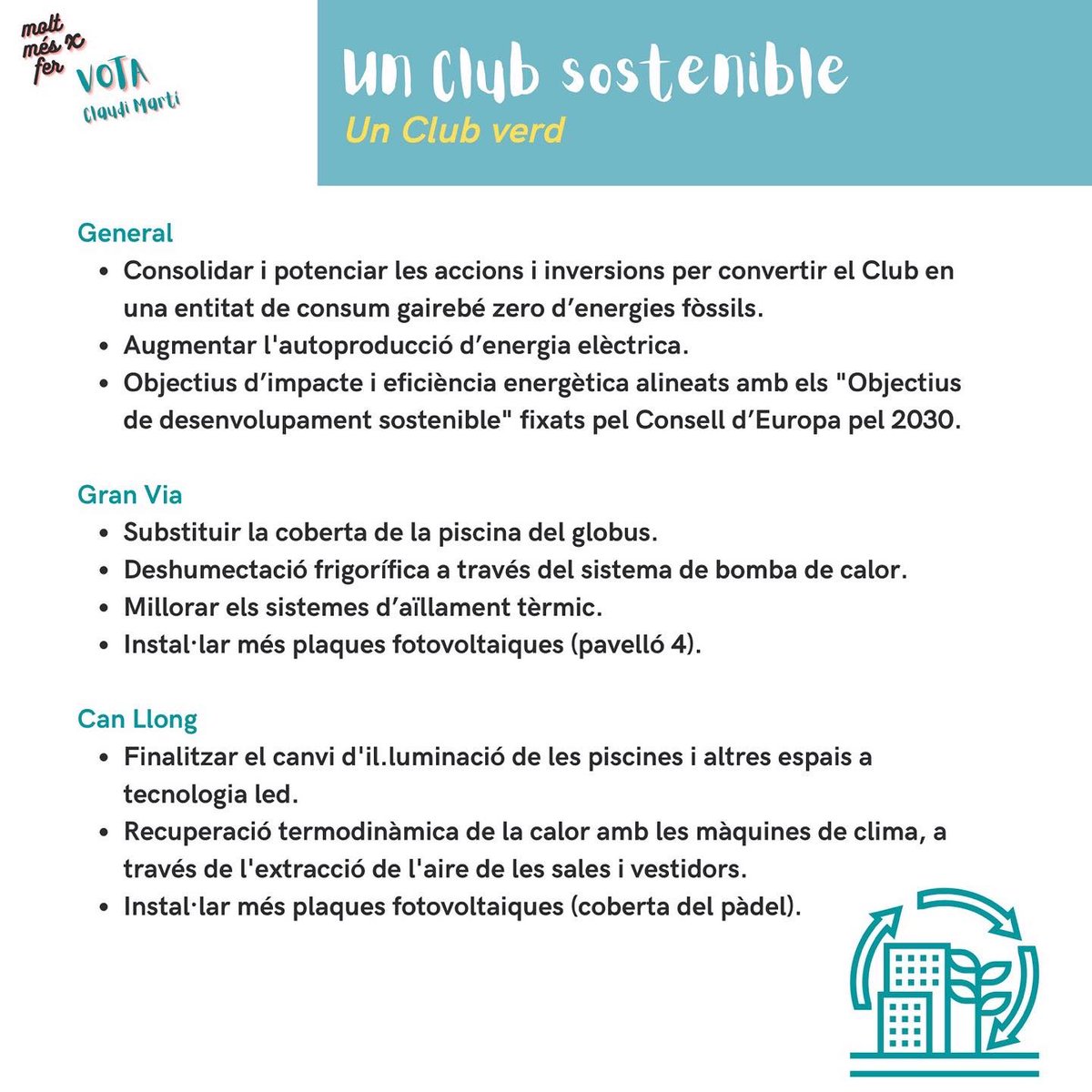 ⚙️💚Hem fet una gestió sostenible de les nostres instal•lacions i ha estat vital. Seguirem apostant per un club verd i per tenir encara millor instal•lacions! 
Més info ➡️moltmesxfer.cat
#moltmesxfer