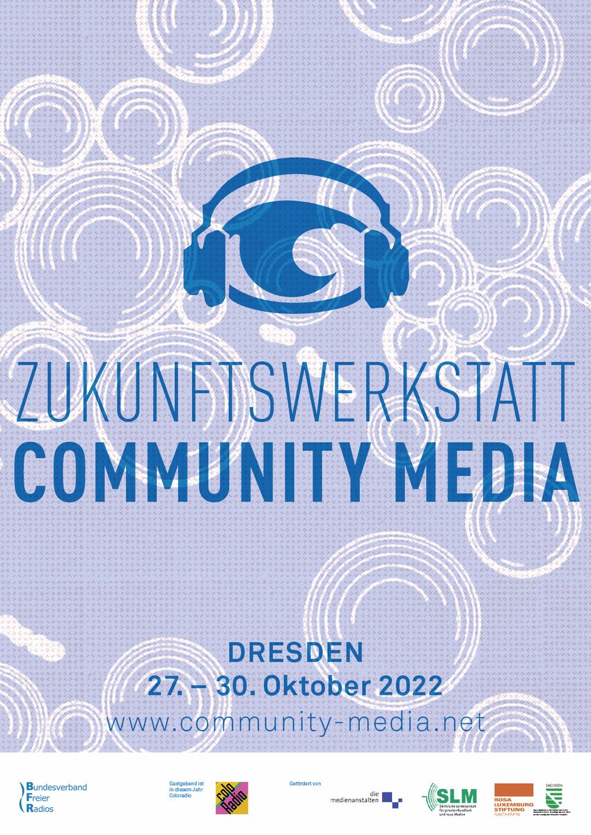 In zehn Tagen (#countdown läuft) startet bei uns die Zukunftswerkstatt Community Media #zwcm22 von @FreieRadios hier in #Dresden Bock auf Radio? Meld dich an! community-media.net