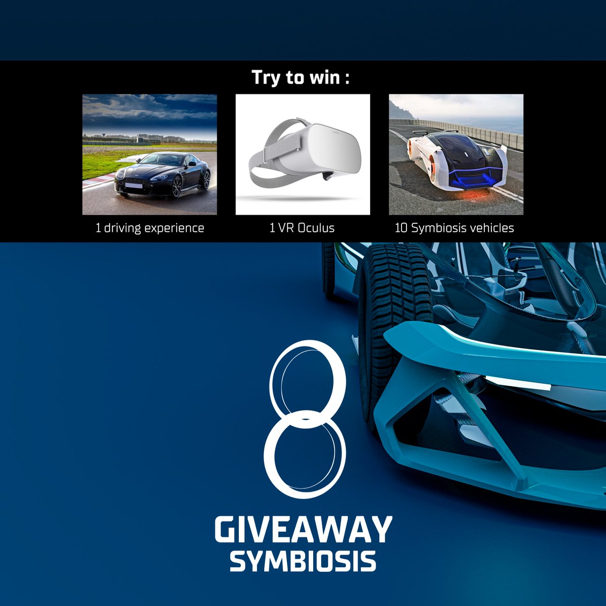 🎁 MONDIAL DE L'AUTO GIVEAWAY 🎁

Big event, big contest ! Try to win : 
🔻1 x driving experience
🔻1 x VR Oculus 
🔻10 x Symbiosis NFTs

 ⬇️ How to participate ? ⬇️