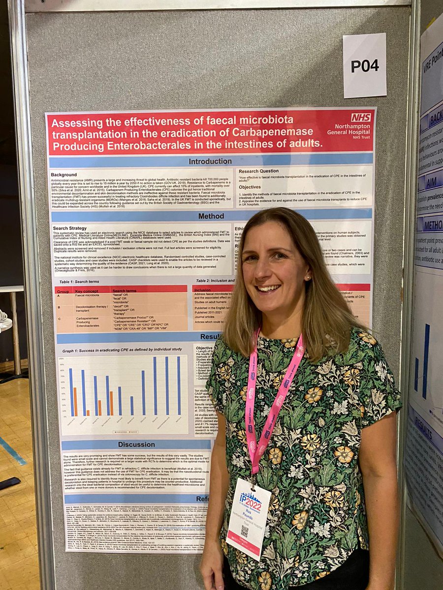 Here's me proud to present my MSc poster! FMT to reduce CPE #IP2022Conf @NGH_IPC