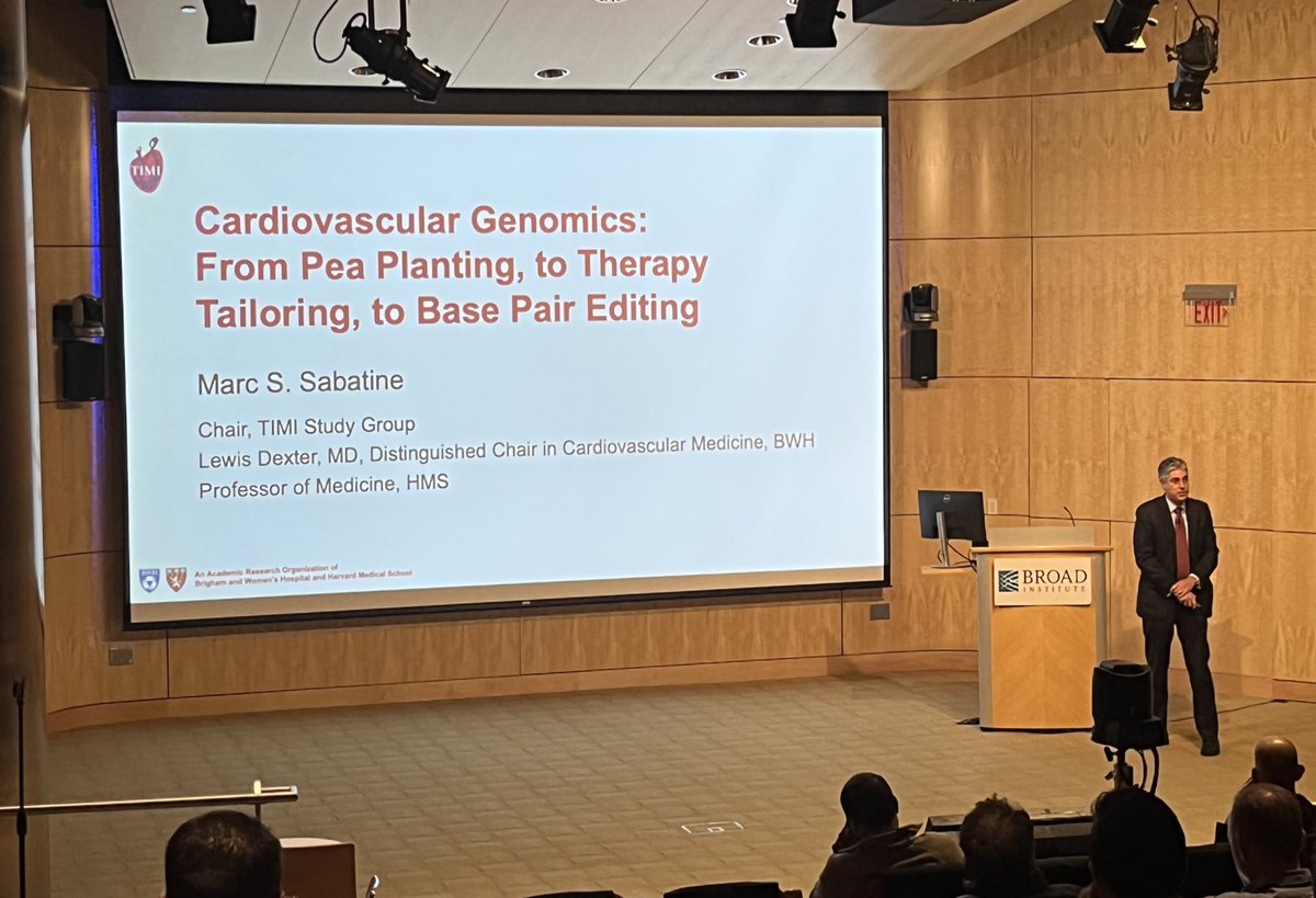 Exciting talks at the Precision Cardiology Lab Symposium, from genetics to randomized clinical trials 🧬🫀 @broadinstitute @TIMIStudyGroup