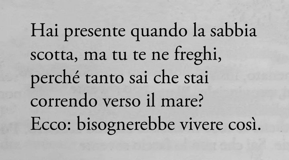 Bisognerebbe vivere così