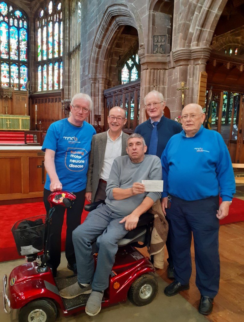 On Saturday 15th October, a cheque was presented to <a href="/mndassoc/">MND Association</a> for the amount of £1,916. Thanks to everyone that donated in church May-Aug