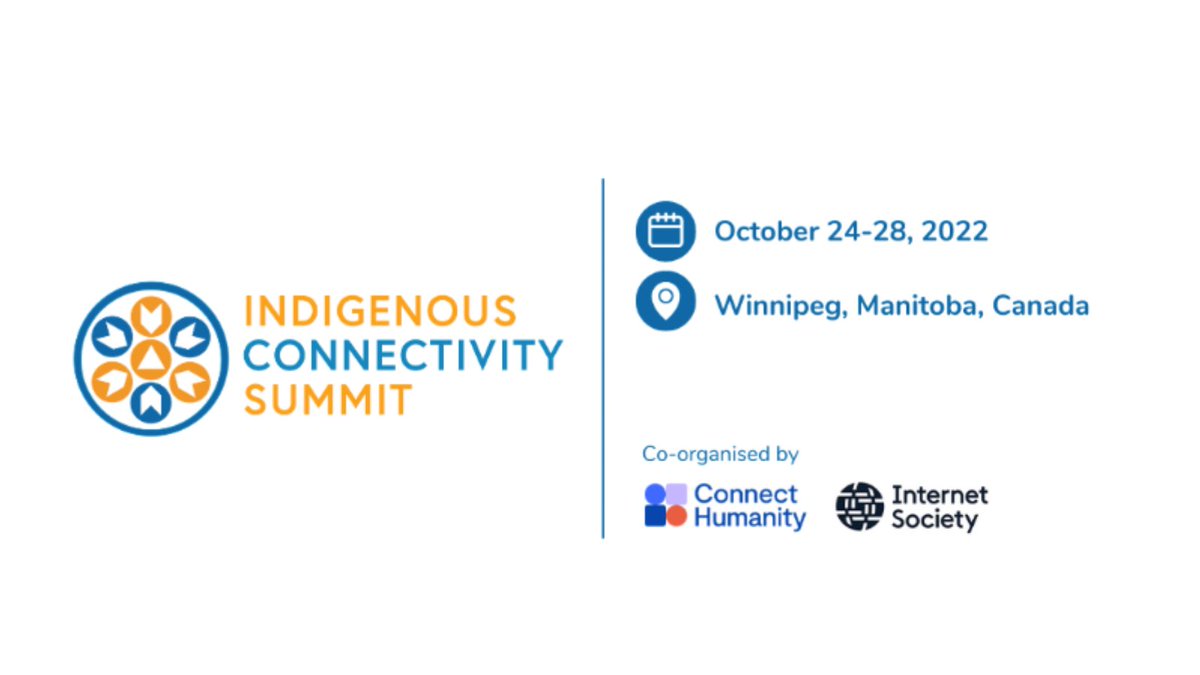 Internet Society (@internetsociety) on Twitter photo We're less than a week away from the 6th annual Indigenous Connectivity Summit with <a href="/Connect_Fund/">Connect Humanity</a> in Winnipeg and online. Explore the agenda and register to attend: ow.ly/vQeT50LeFEY #ICS2022 We're less than a week away from the 6th annual Indigenous Connectivity Summit with <a href="/Connect_Fund/">Connect Humanity</a> in Winnipeg and online. Explore the agenda and register to attend: ow.ly/vQeT50LeFEY #ICS2022