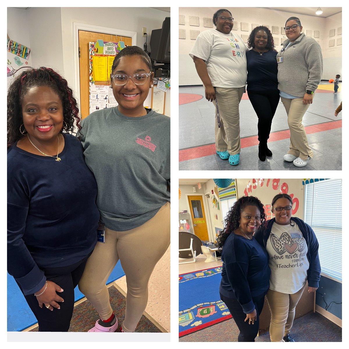 CareerTech_TPSD's tweet photo. Yay….It’s LAB DAY!! Early Childhood Education 2 students assist at the NMMC Child Care Center. Mrs Richey was super excited to see ECE completers who now work at the center! #CTEWORKS #skilledtowork #tpsd https://t.co/4skYnyu69u