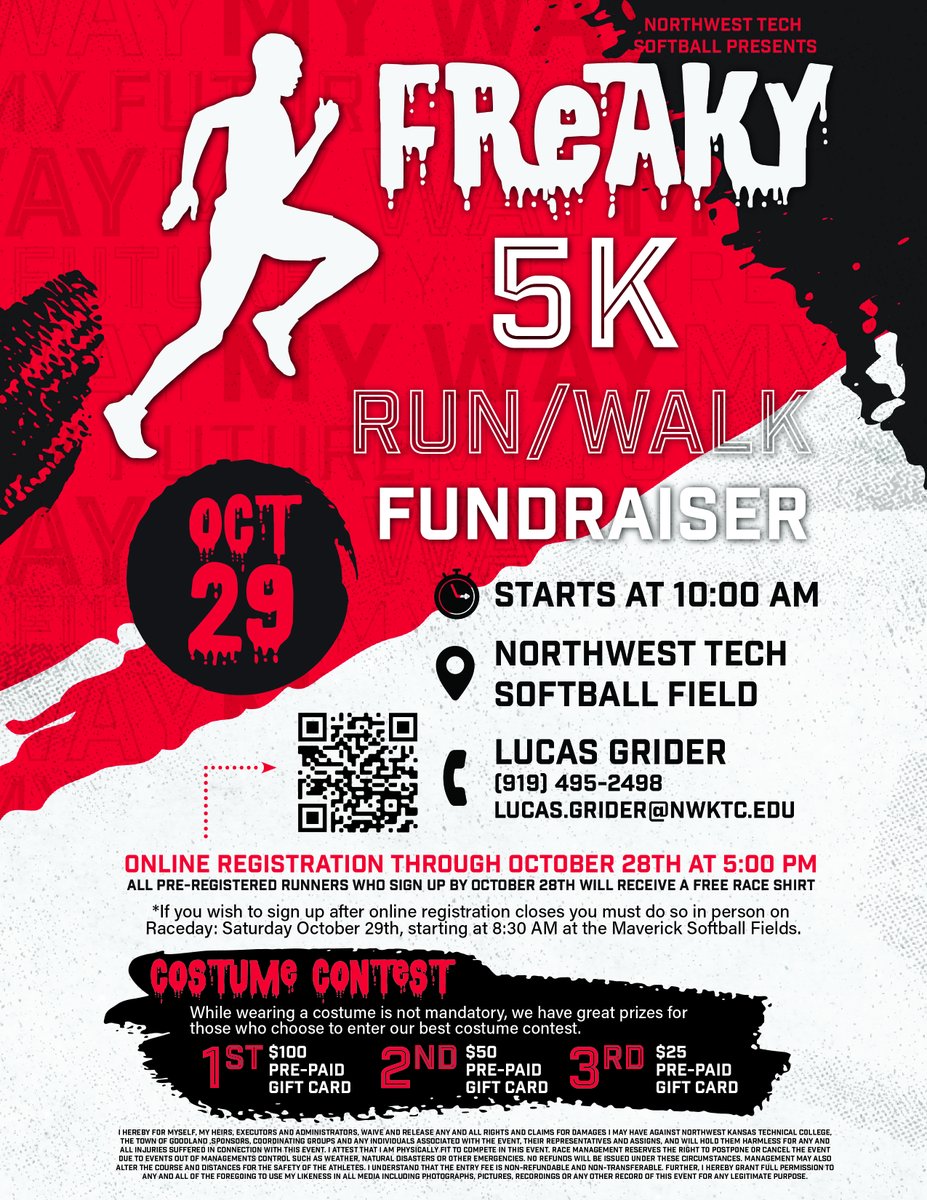 techtigersSB's tweet photo. Just a reminder that you have just about 10 days to sign up for our Freaky 5K on October 29th.  Early registrants get a t-shirt!! https://t.co/1ZNeTUEnjE