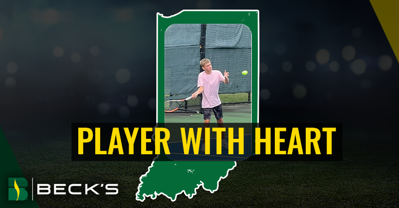 brownfield's tweet photo. @BecksHybrids congratulates this week's Player With Heart, Owen Hinchman for his commitment and passion on the court and beyond! To learn more listen to Owen's full interview.